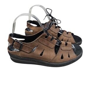 Tatami by Birkenstock Leather Lace Up‎ Gladiator Sandals Brown EU 39 US 8